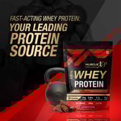 5 - MuscleXP 100% Whey Protein with Digestive Enzyme,  2.2 lb  Double Chocolate 