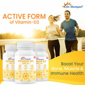 2 - Dr. Morepen Vitamin D3 600 IU,  60 softgels  Unflavoured 