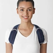 5 - beatXP Clavicle Brace Posture Corrector, Medium Blue