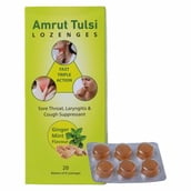 1 - Amrut Tulsi Lozenges (Ginger Mint),  20 Strip(s) 