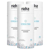 1 - Nidra Nutrition Stress Free Ashwagandha (Pack of 3),  45 gummies 