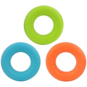 1 - Strauss Silicon Palm Hand Grip Exerciser,  Green, Orange & Blue (Set of 3) 