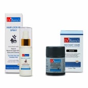 Dr Batra's Instant Hair Natural Keratin Hair Building Fibre - Black & Hair Lock-In Spray Combo, 2 Piece(s)/Pack Hair Care