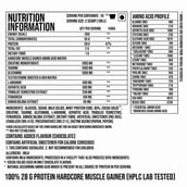 3 - Leopard Nutrition Hardcore Muscle Gainer,  2.2 lb  Chocolate 