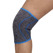 2 - Nivia Orthopedic Knee Support Slip-In Type (MB-10), Grey-Black Large