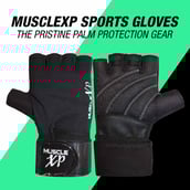 5 - MuscleXP Maestro-Wrap Fitness Workout Gym Gloves, Black Free Size