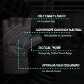 10 - MuscleXP Maestro-Wrap Fitness Workout Gym Gloves, Black Free Size