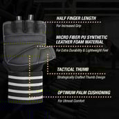 10 - MuscleXP Bold Fit-Pro Fitness Workout Gym Gloves, Black & White Free Size