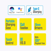 2 - Zebronics Zeb-Sound Bomb S101 Wireless Earbuds,  Black 