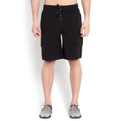 2 - John Ally Dry-Fit Gym Workout Shorts with Zipper Pockets & Cargo Deep Pockets,  Large  Jet Black 