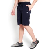 1 - John Ally Dry-Fit Gym Workout Shorts with Zipper Pockets & Cargo Deep Pockets, Medium Midnight Blue