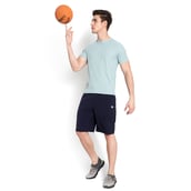 6 - John Ally Dry-Fit Gym Workout Shorts with Zipper Pockets & Cargo Deep Pockets,  XL  Midnight Blue 