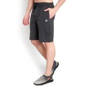 1 - John Ally Dry-Fit Gym Workout Shorts with Zipper Pockets & Cargo Deep Pockets,  Large  Gunmetal Grey 