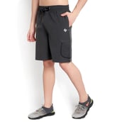 1 - John Ally Dry-Fit Gym Workout Shorts with Zipper Pockets & Flap Pockets,  2XL  Gunmetal Grey 