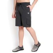 1 - John Ally Dry-Fit Gym Workout Shorts with Zipper Pockets & Flap Pockets, Small Gunmetal Grey