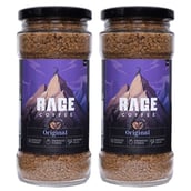 2 - Rage Coffee Premium Arabica Instant Coffee (Pack of 2), 100 g Original Blend with Free Coffee Mug