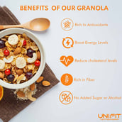 2 - UNIFIT Granola Honey + Walnut + Blueberry,  500 g  Unflavoured 