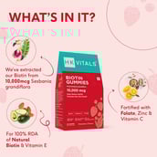 3 - HealthKart HK Vitals Biotin (10000 mcg), 60 gummies Strawberry+Cranberry