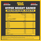 3 - Wild Buck Hyper Weight Gainer,  6.6 lb  Strawberry Milkshake 