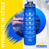 3 - Boldfit Motivational Sports Water Bottle,  Blue  1 L 