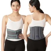 1 - Boldfit Lumbar Support Belt,  Grey  Large 