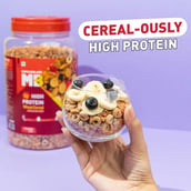 10 - MuscleBlaze High Protein Wheat Cereal OP,  1 kg  Strawberry Blast 