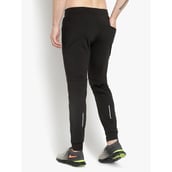 5 - John Ally Jogger Track Pant for Men with Two Zipper Pockets and Premium Fabric,  Jet Black  Small 