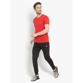 6 - John Ally Jogger Track Pant for Men with Two Zipper Pockets and Premium Fabric,  Jet Black  Large 