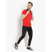 6 - John Ally Track Pant for Men with Two Zipper Pockets and Premium Fabric, Jet Black Medium