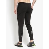 5 - John Ally Track Pant for Men with Two Zipper Pockets and Premium Fabric, Jet Black Medium