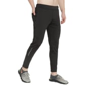 1 - John Ally Track Pant for Men with Two Zipper Pockets and Premium Fabric,  Jet Black  Small 