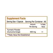 Healthvit Turmeric powder (400mg), 60 capsules