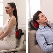 2 - beatXP Deep Heal Pillow Shiatsu Infrared Heat Therapy Massager,  Black 