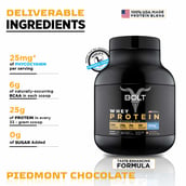 3 - Bolt Whey Protein Super-Charged With Phycocyanin, 5 lb Piedmont Chocolate