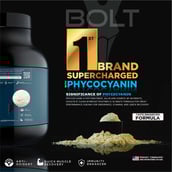5 - Bolt Weight Gainer Super-Charged with Phycocyanin,  5 lb  Madagascar Vanilla with Free Shaker 