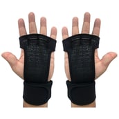KOBO Hand Grips Gym Gloves (WTG-18),  Black  Large 