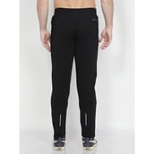 5 - John Ally Gymwear Trackpant for Men with Zipper Pockets & Dryfit Fabric,  Jet Black  Large 
