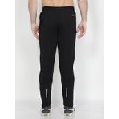 5 - John Ally Gymwear Trackpant for Men with Zipper Pockets & Dryfit Fabric,  Jet Black  Medium 
