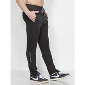 2 - John Ally Gymwear Trackpant for Men with Zipper Pockets & Dryfit Fabric,  Gunmetal Grey  Small 