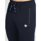 6 - John Ally Gymwear Trackpant for Men with Zipper Pockets & Dryfit Fabric,  Midnight Blue  XL 