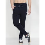 4 - John Ally Gymwear Trackpant for Men with Zipper Pockets & Dryfit Fabric, Midnight Blue Large