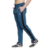 1 - John Ally Men's Gym & Sports Trackpant with Two Zipper Pockets, Berlin Blue Small