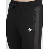 6 - John Ally Men's Gym & Sports Trackpant with Two Zipper Pockets,  Jet Black  Large 