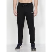 4 - John Ally Men's Gym & Sports Trackpant with Two Zipper Pockets,  Jet Black  Large 
