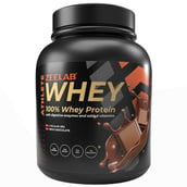 1 - Zeelab Athlete 100% Whey Protein, 4.4 lb Rich Chocolate