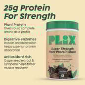4 - Plix Sport 100% Plant Protein Strength (Post Workout),  2.2 lb  Raw Chocolate 