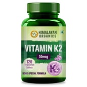 1 - Himalayan Organics Vitamin K2 - 100 mcg, Unflavoured 120 tablet(s)