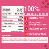 3 - Bagrrys Crunchy Beetroot Crisps, Spicy Paprika 60 g