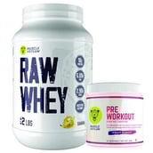 1 - Muscle Asylum Raw Whey & Pre Workout Combo,  2 Piece(s)/Pack  Banana & Fruit Punch 