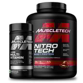 1 - MuscleTech Nitrotech Whey Protein & Platinum Multivitamin Combo,  2 Piece(s)/Pack  Milk Chocolate 